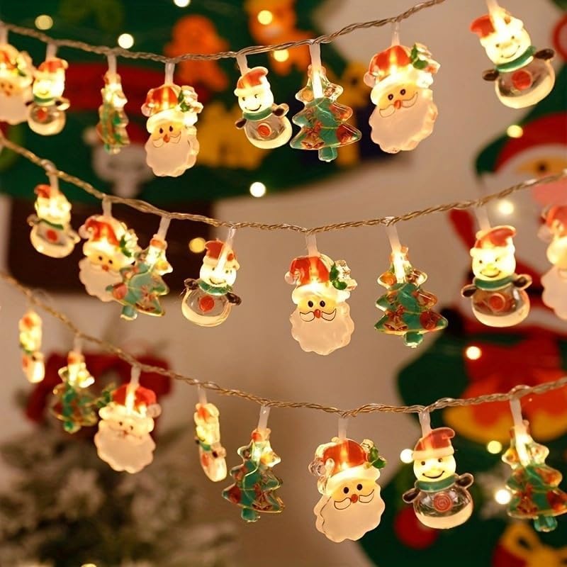 6M 40LEDs Christmas Fairy String Lights Christmas Tree Santa Lights Indoor Outdoor Xmas Decorations