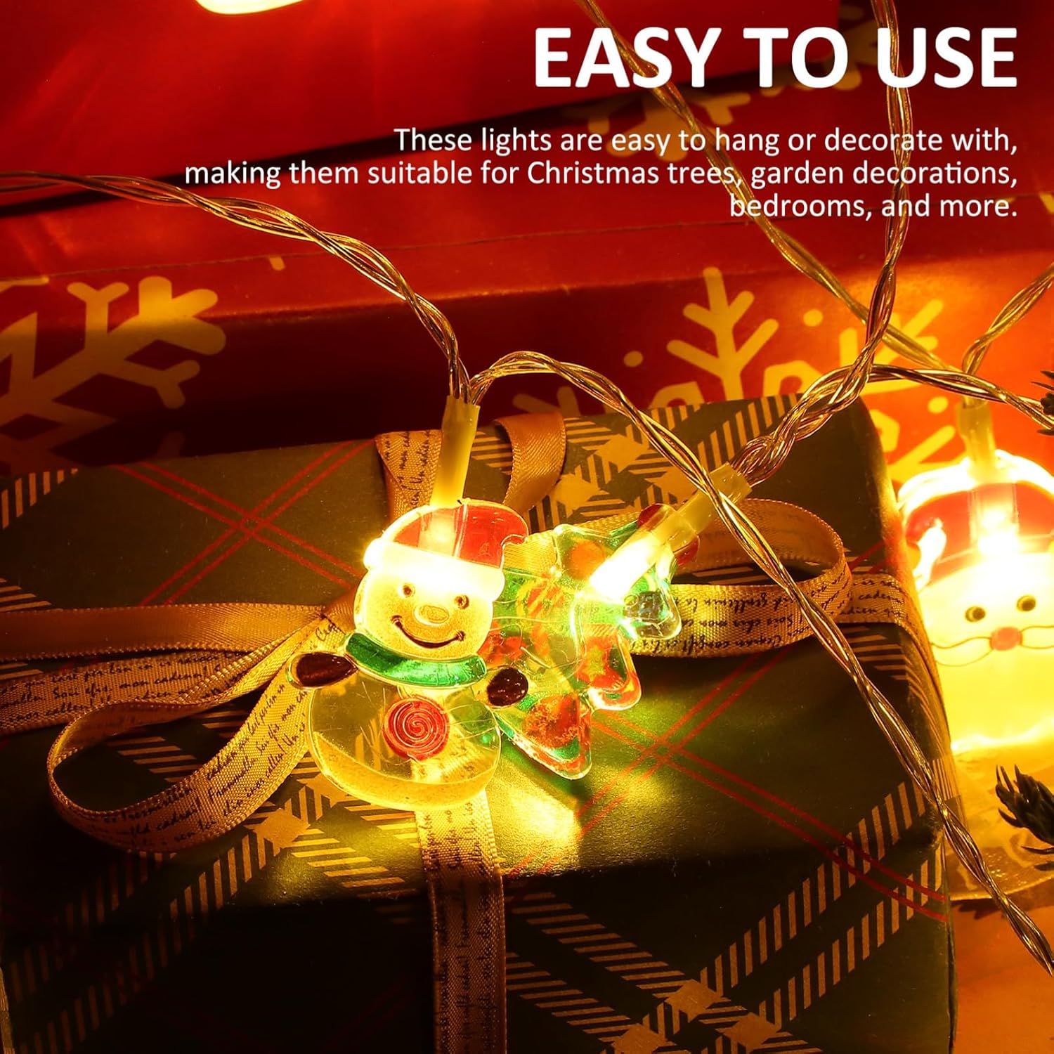 6M 40LEDs Christmas Fairy String Lights Christmas Tree Santa Lights Indoor Outdoor Xmas Decorations
