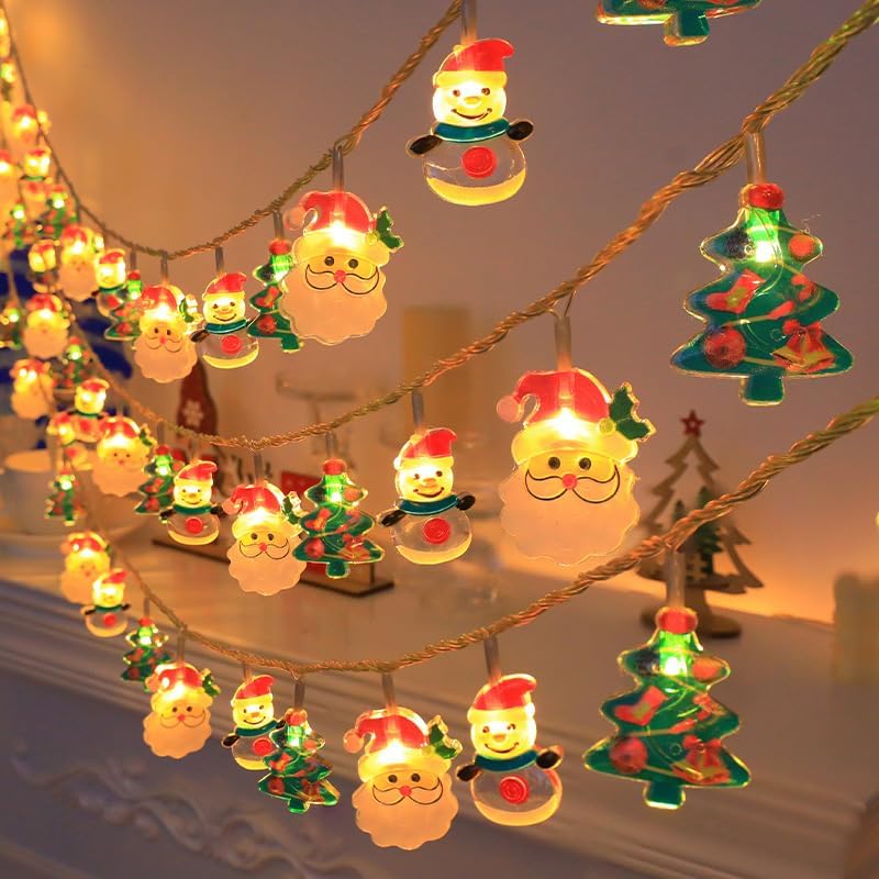 6M 40LEDs Christmas Fairy String Lights Christmas Tree Santa Lights Indoor Outdoor Xmas Decorations