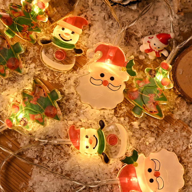 6M 40LEDs Christmas Fairy String Lights Christmas Tree Santa Lights Indoor Outdoor Xmas Decorations