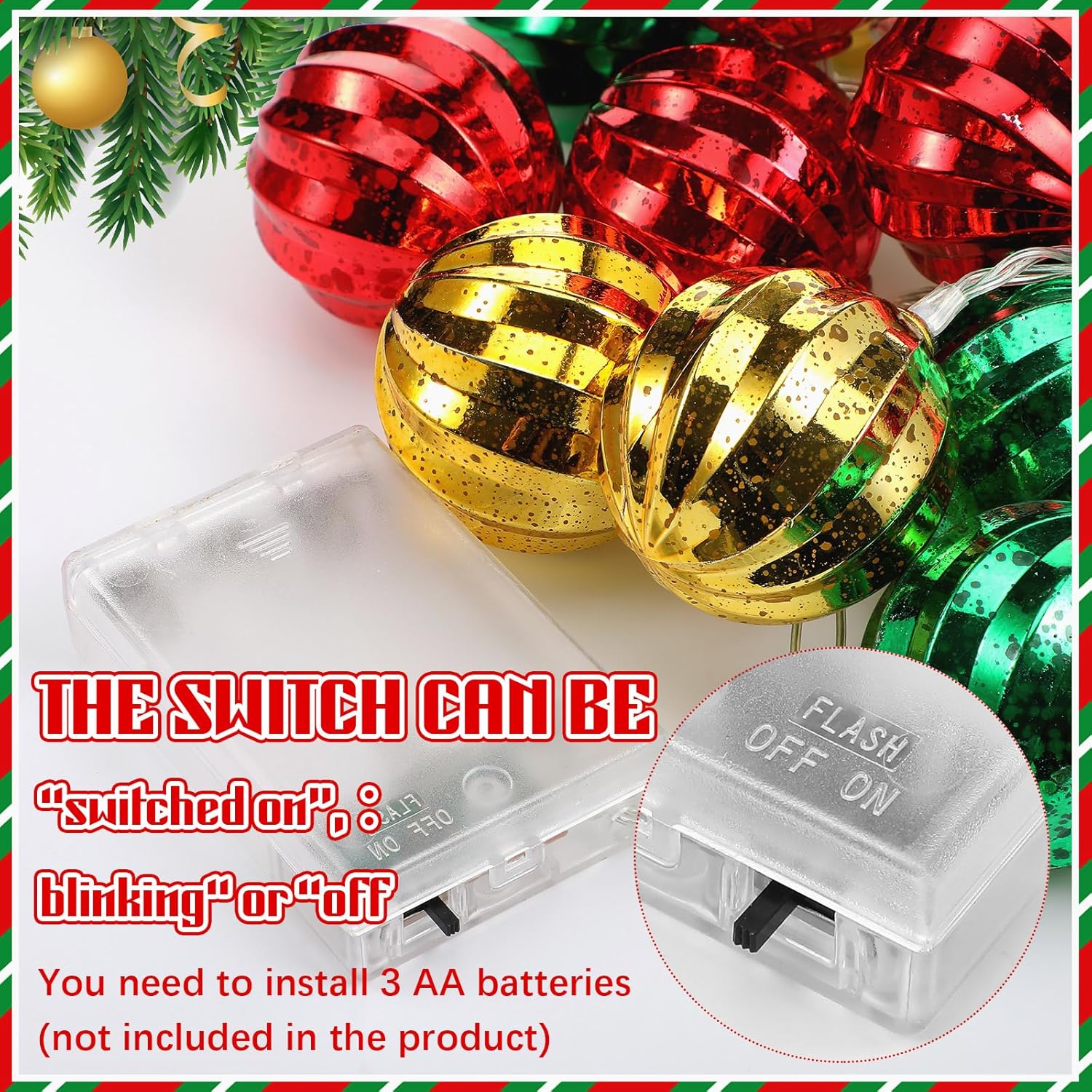 3M 20LEDs Christmas Fairy String Lights Christmas Tree Ball Lights Indoor Outdoor Xmas Decorations