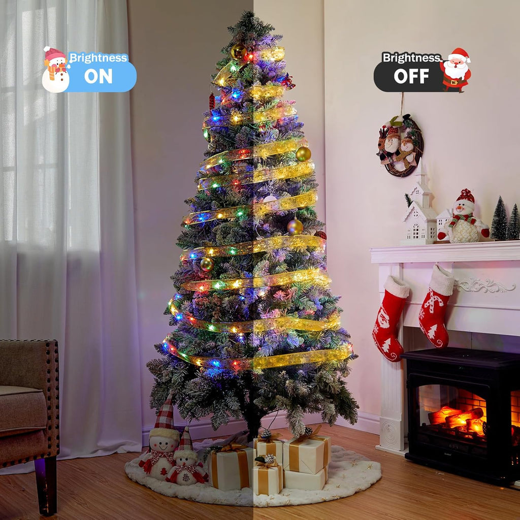 5M LED Christmas Tree Ribbon Bow Xmas Light