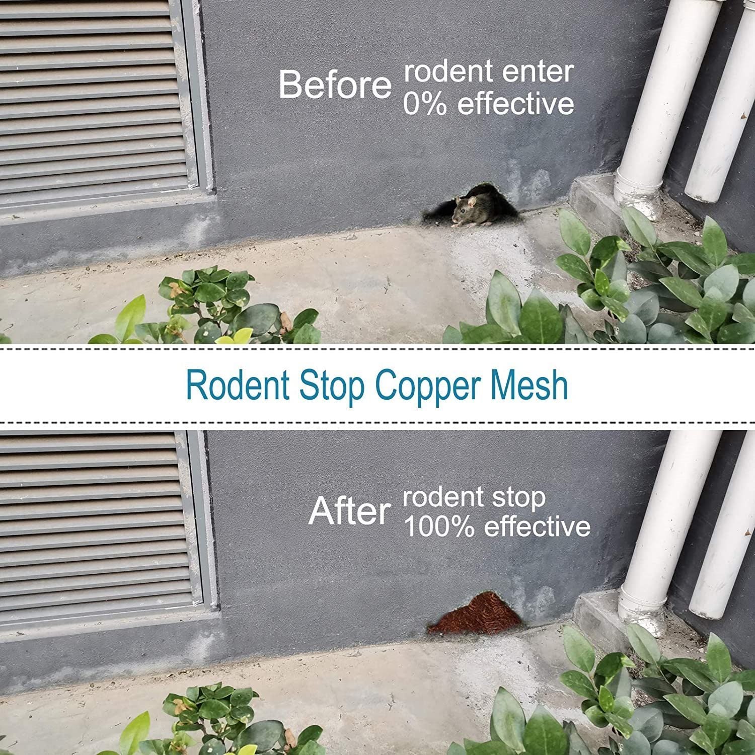 12m Fine Wire Mesh Roll Pure Copper Mesh Rodent Pest Control