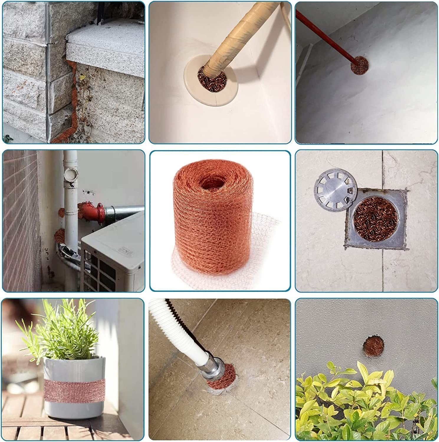 12m Fine Wire Mesh Roll Pure Copper Mesh Rodent Pest Control