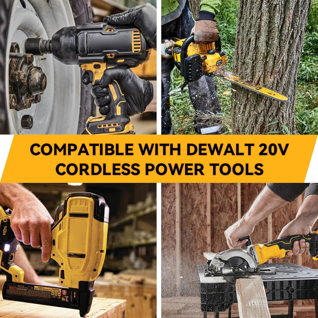 20V 6.0Ah Replacement Battery Compatible with DeWalt DCB Series Li-ion for 20V Tools