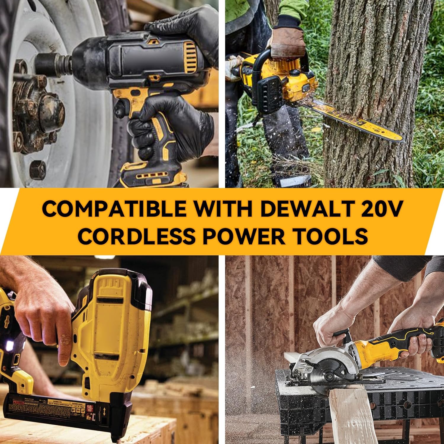 20V 6.0Ah Replacement Battery Compatible with DeWalt DCB Series Li-ion for 20V Tools