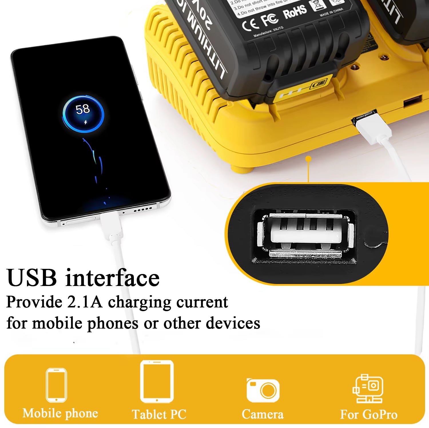 Replacement Dewalt Battery Charger DCB102