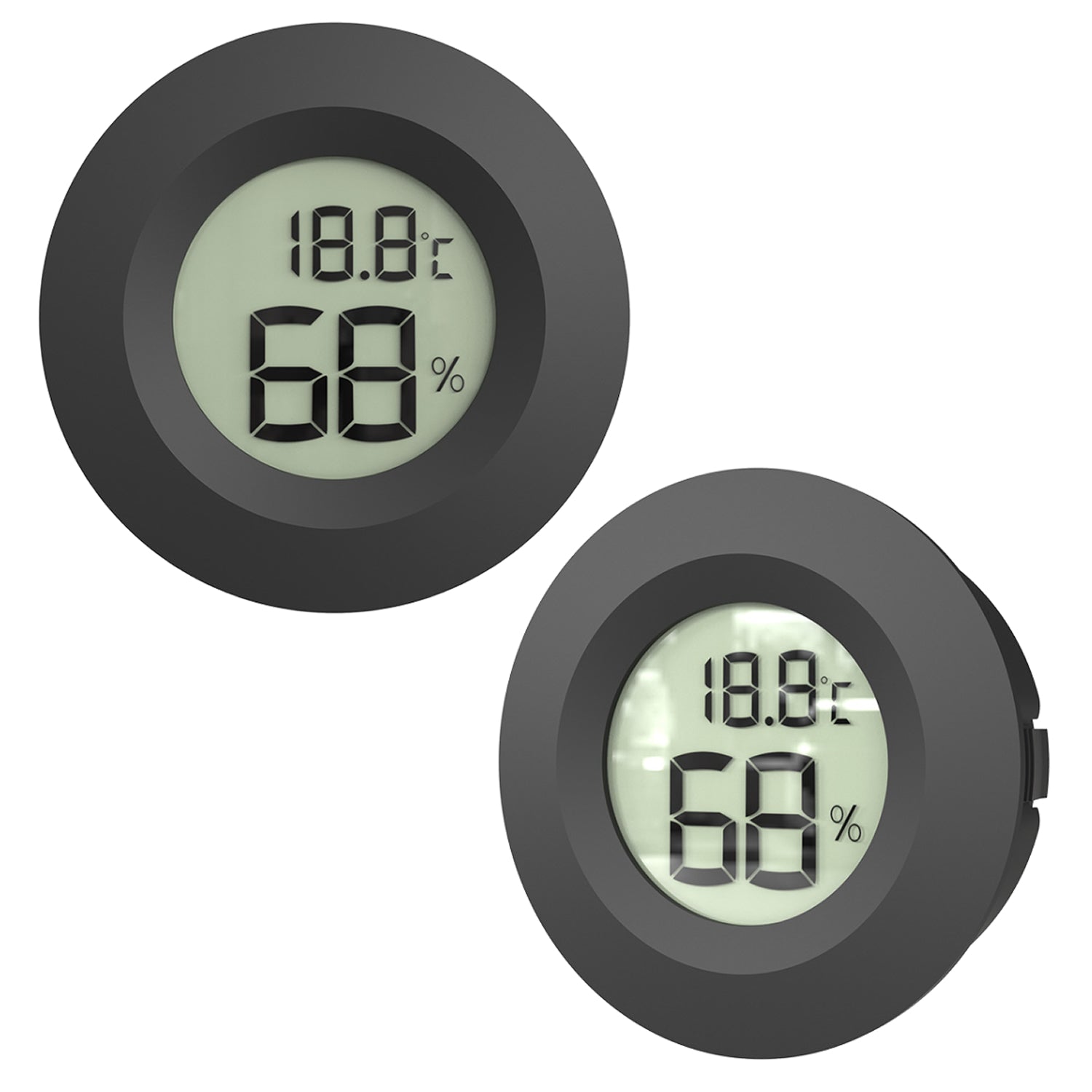 2 Pack Mini Digital Hygrometer Thermometer Temperature Humidity Monitor LCD Humidity Meter Indoor