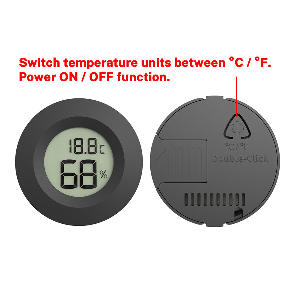 2 Pack Mini Digital Hygrometer Thermometer Temperature Humidity Monitor LCD Humidity Meter Indoor