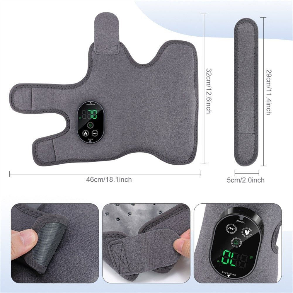 Electric Foot Ankle Vibration Massager Joint Pain Relief Infrared Hot Compress Rechargeable