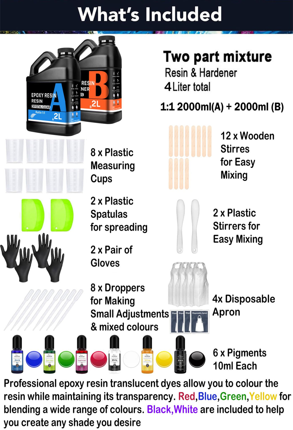 Epoxy Resin 1:1 4000ml Kit
