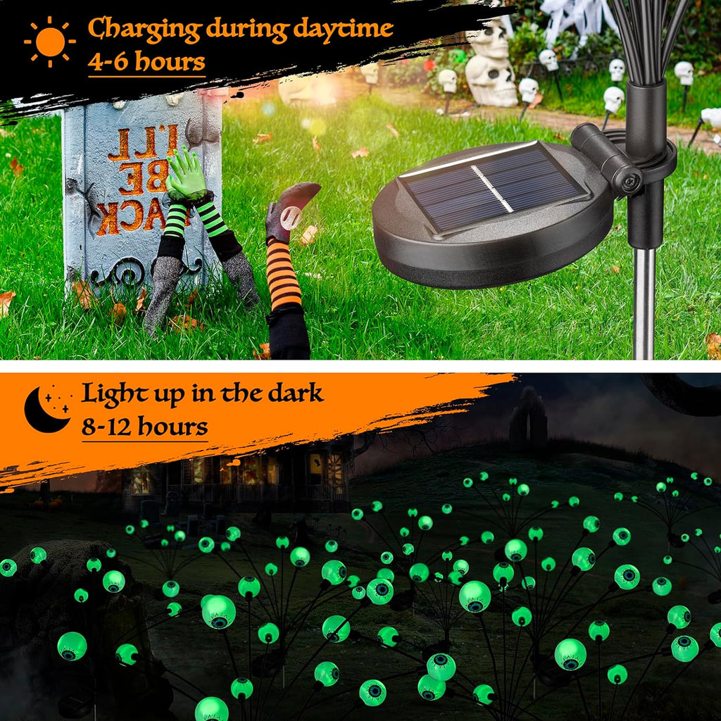 Scary Eyeball Solar Outdoor Garden Lights 8 Head