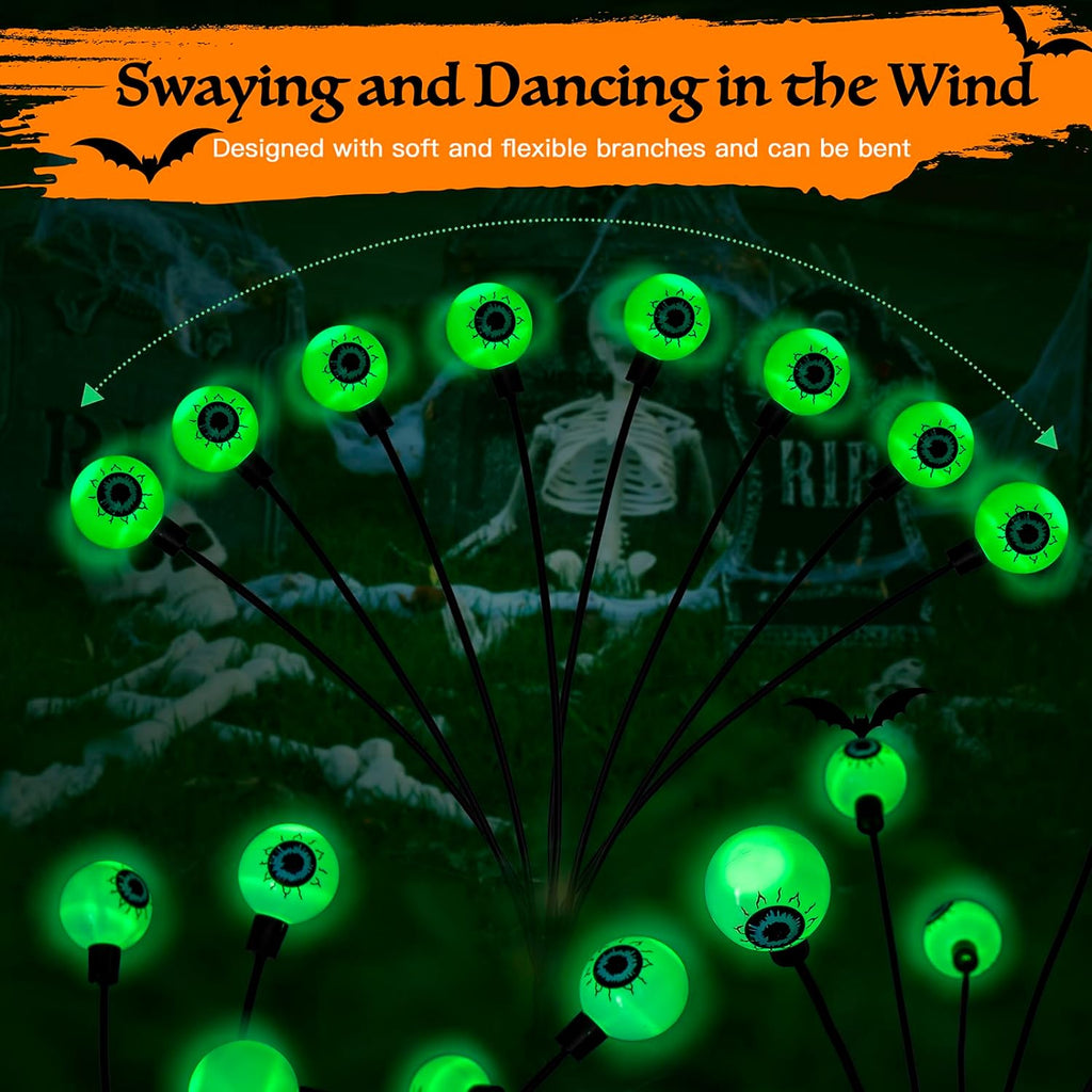 Scary Eyeball Solar Outdoor Garden Lights 8 Head