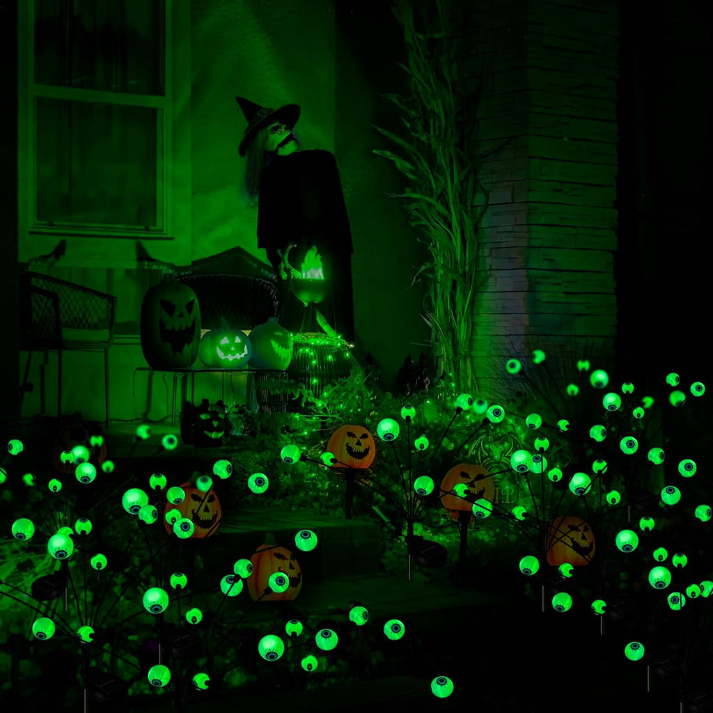 Scary Eyeball Solar Outdoor Garden Lights 8 Head