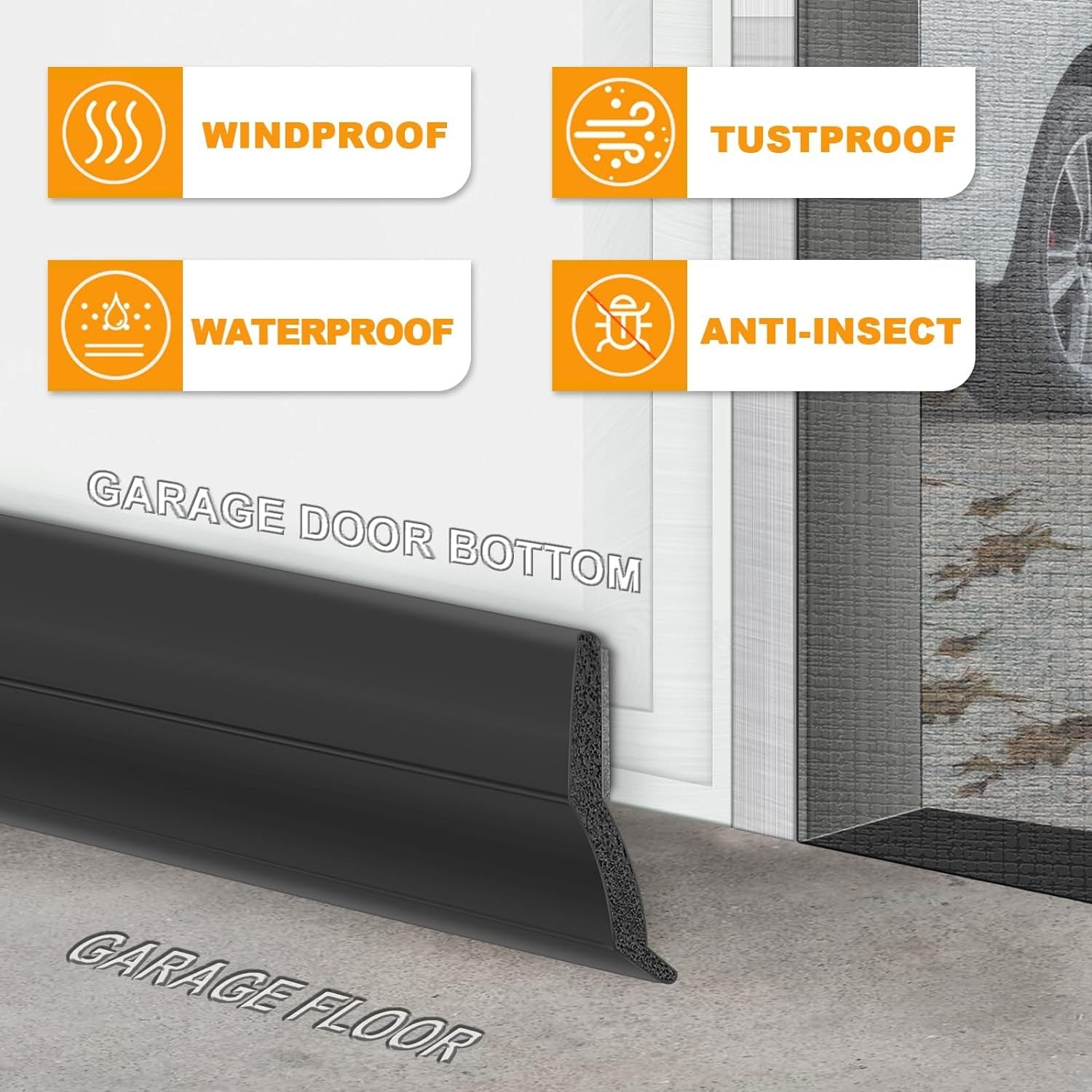 10M Garage Door Seal