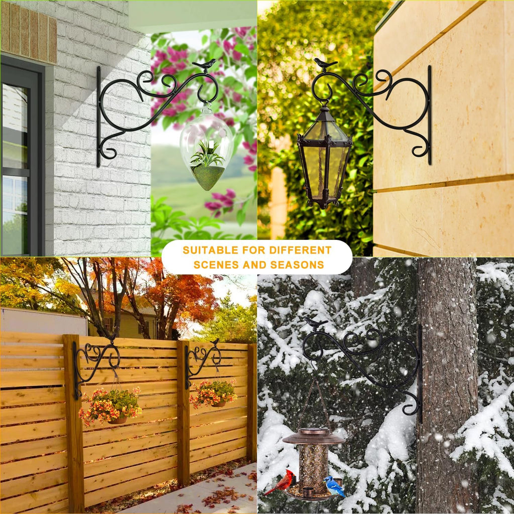 2Pcs Iron Plant Hooks Duty Plant Hooks for Wall Plant Hangers Outdoor for Outside