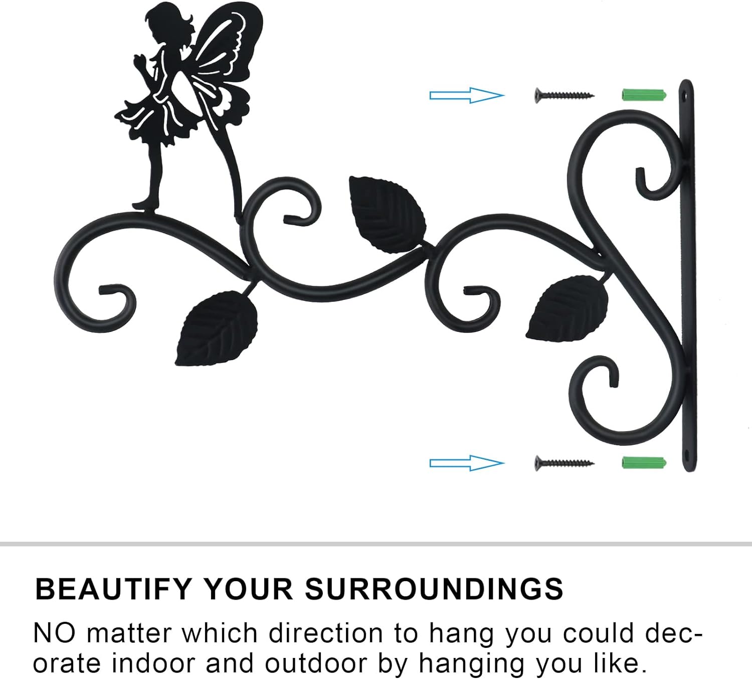 Hanging Plant Bracket Planter Outdoor Hook-Three Leaf Quiet Fairy Style