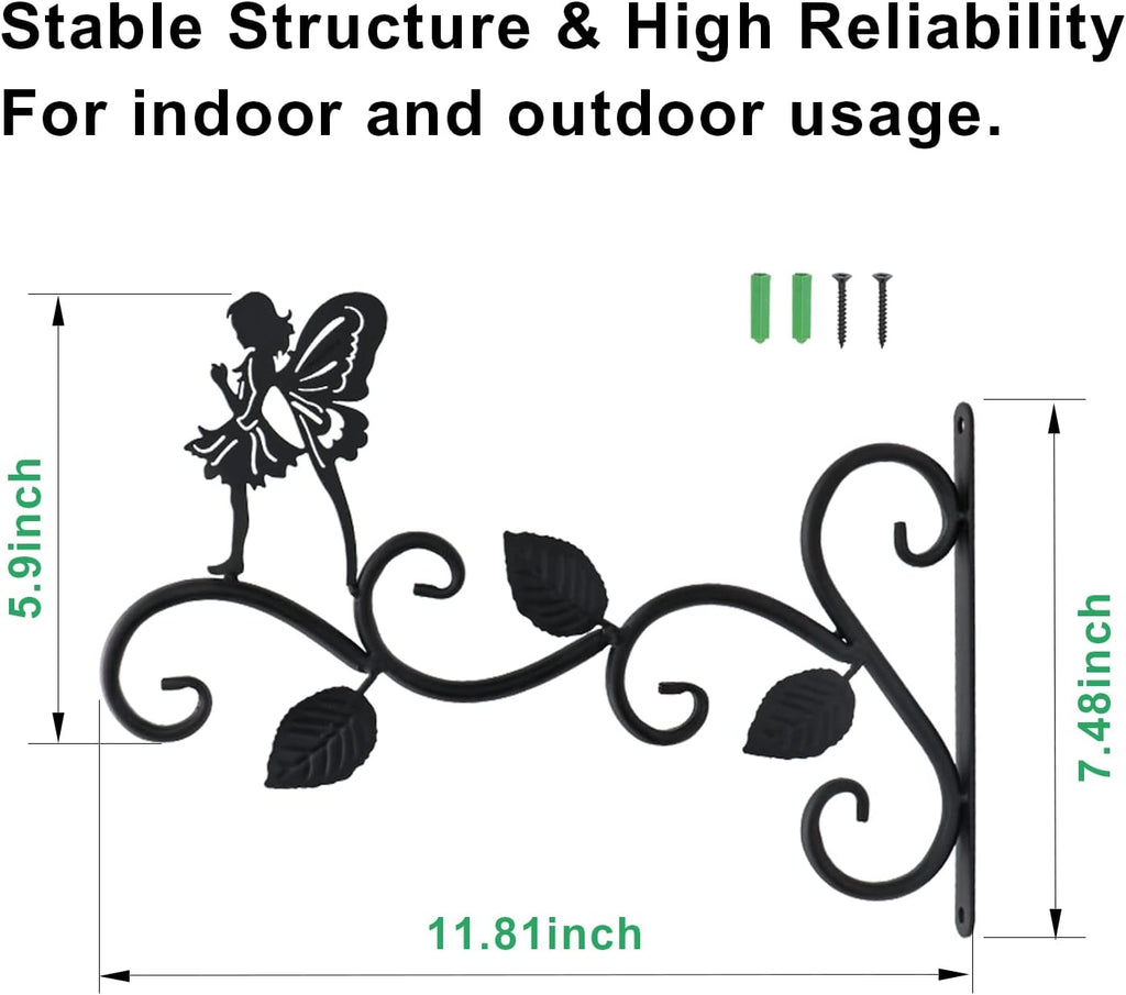 Hanging Plant Bracket Planter Outdoor Hook-Three Leaf Quiet Fairy Style
