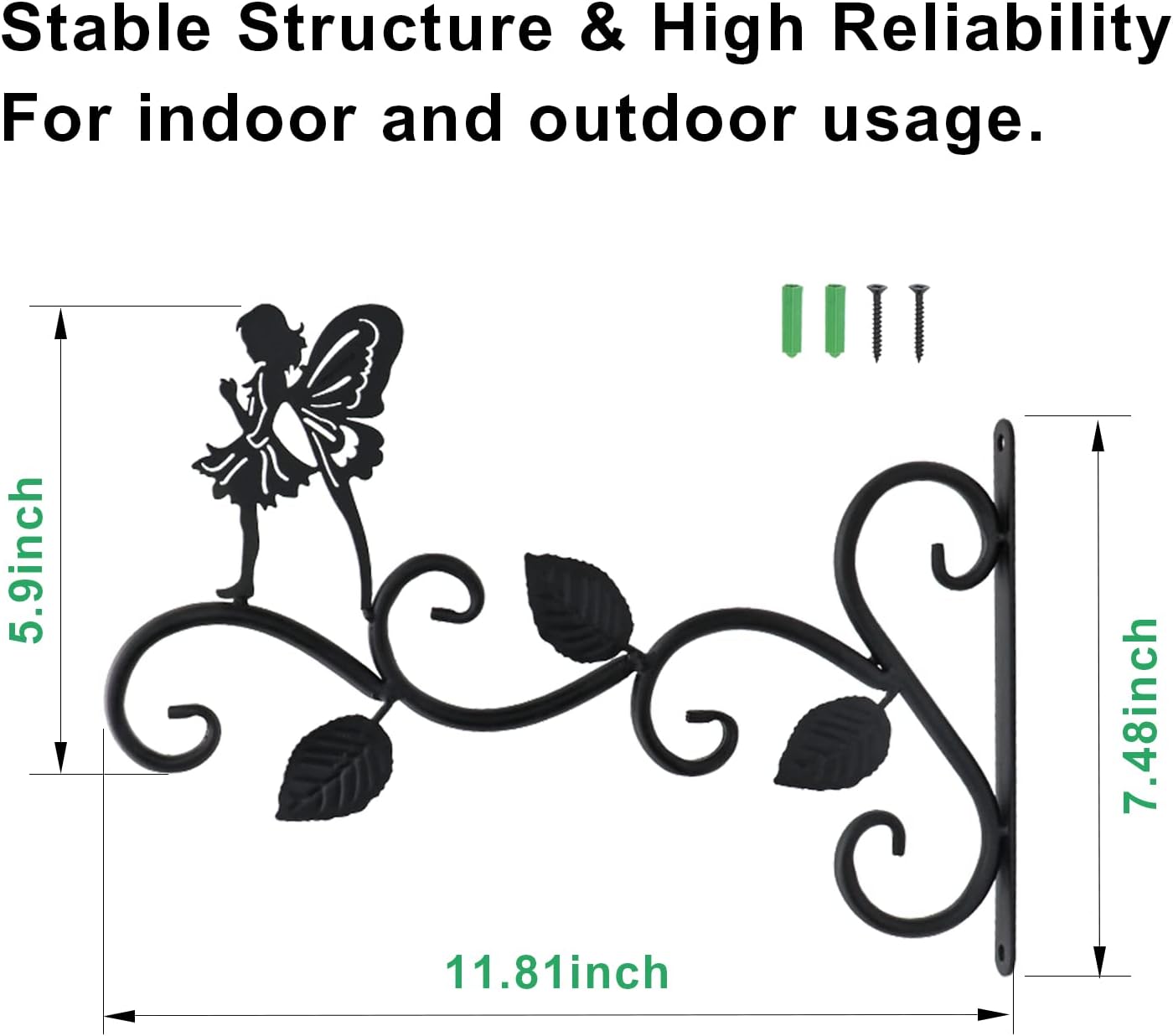 Hanging Plant Bracket Planter Outdoor Hook-Three Leaf Quiet Fairy Style