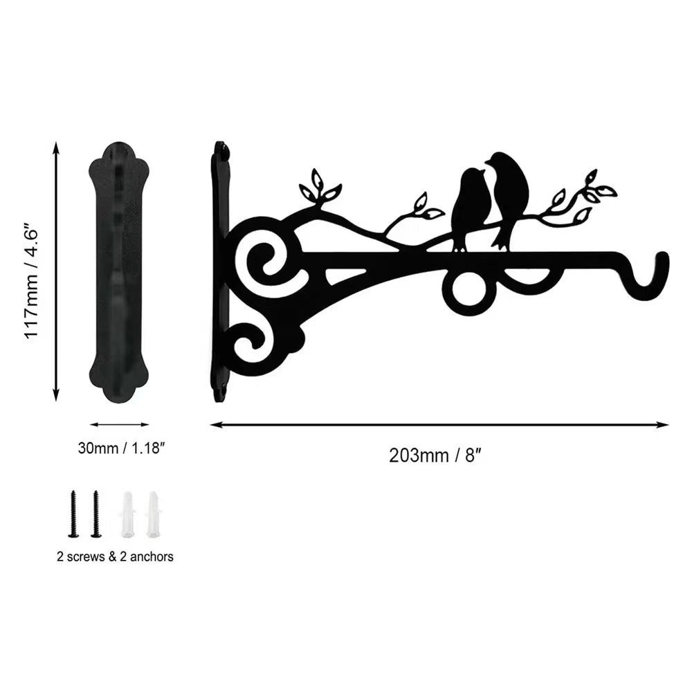 2 Pcs Wall Mounted Plant Hanger Heavy Duty Outdoor Balcony Hanging Basket