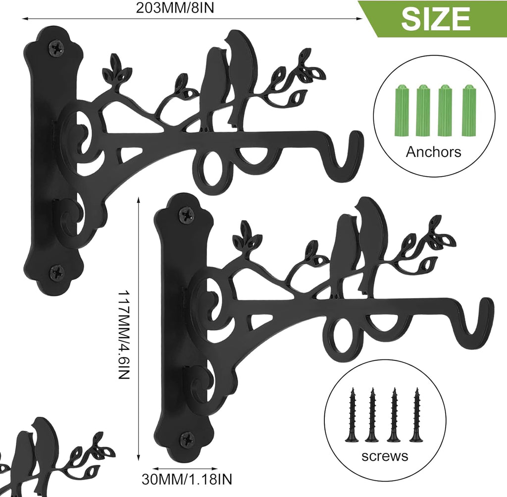 2Pcs Hanging Plant Bracket Planter Outdoor Hook