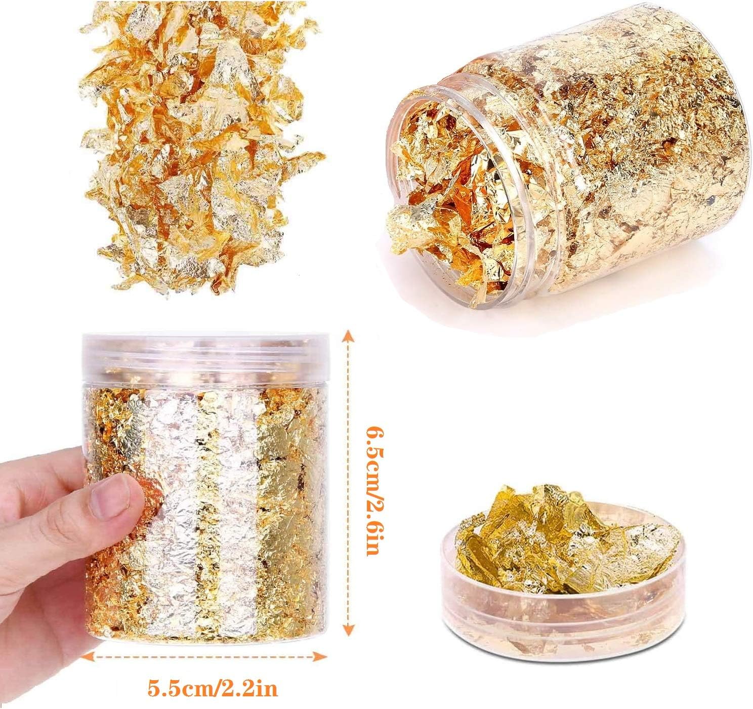 10g Gold Foil Flakes Metallic Leaf for Resin Nail Art Crafts