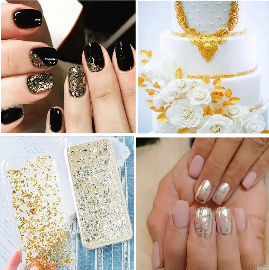 10g Gold Foil Flakes Metallic Leaf for Resin Nail Art Crafts