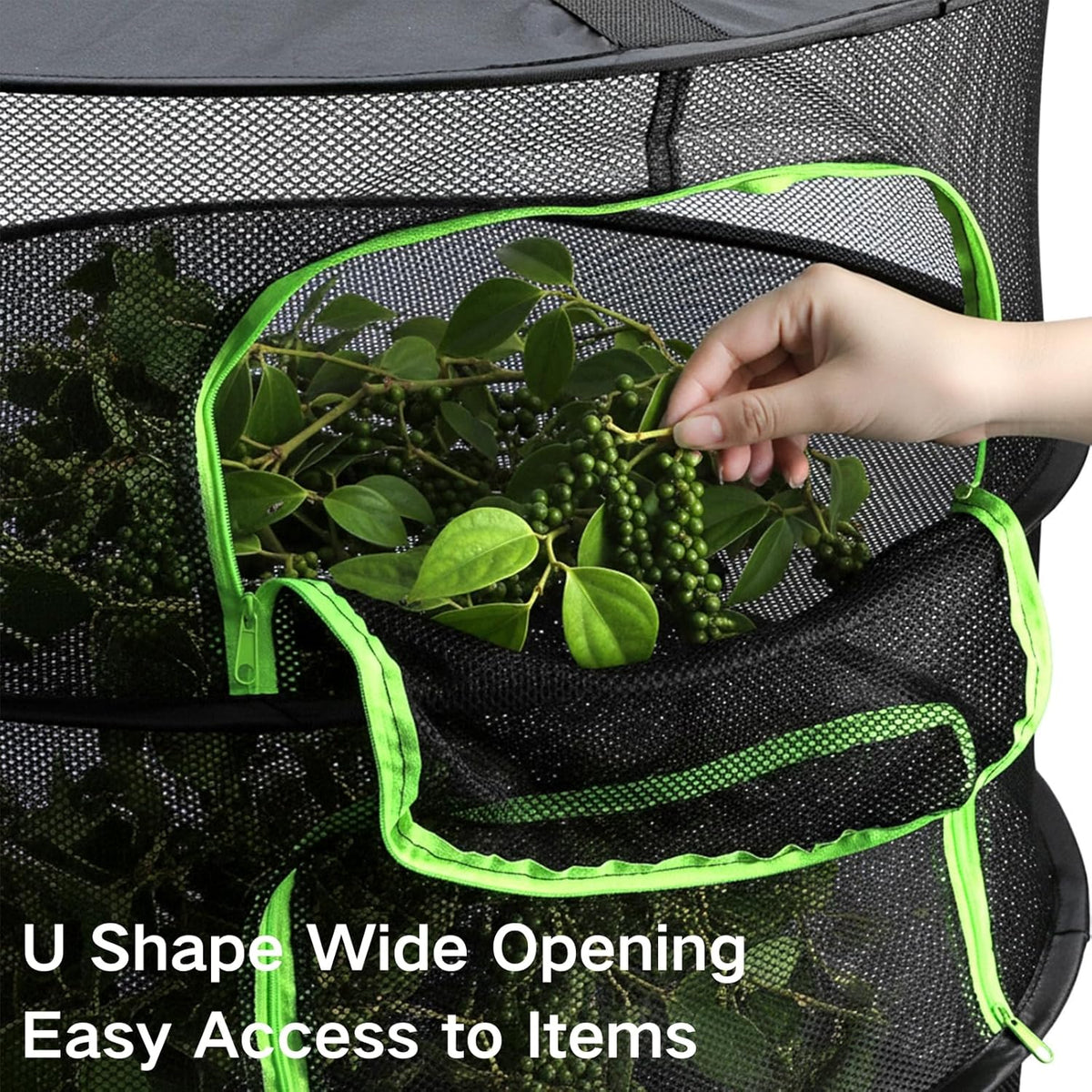 Herb Drying Rack Net 8 Layer Dryer Mesh Hanging Dryer Rack Zipper Dry Rack