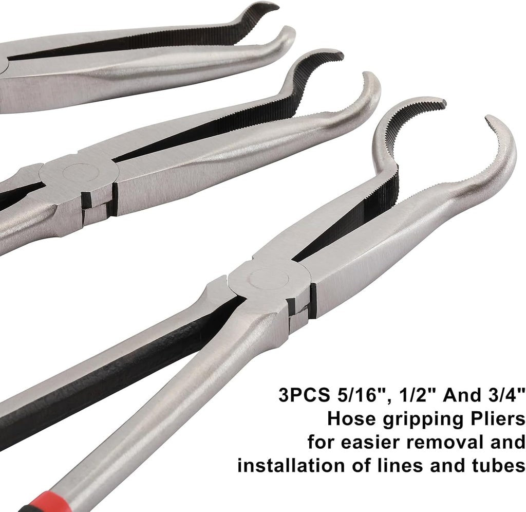 Hose Grip Pliers 3PCS Long Reach Spark Plug Boot Removal Tool