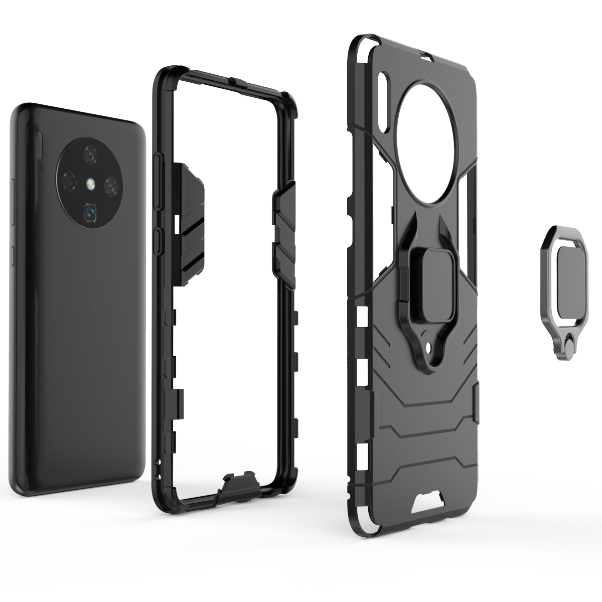 Huawei Mate 30 Rugged Tough Case Shockproof Hybrid Cover BLACK