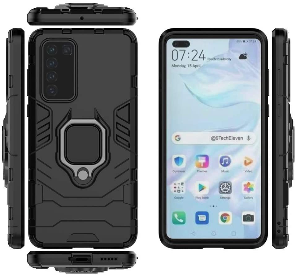Huawei P40 Rugged Tough Case Shockproof Hybrid Cover BLACK