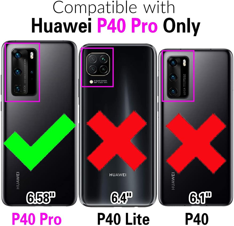 Huawei P40 Pro Rugged Tough Case Shockproof Hybrid Cover RED