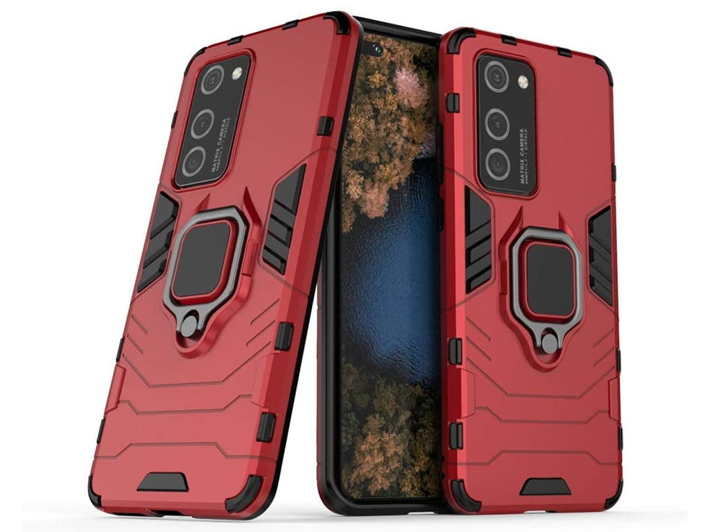 Huawei P40 Pro Rugged Tough Case Shockproof Hybrid Cover RED