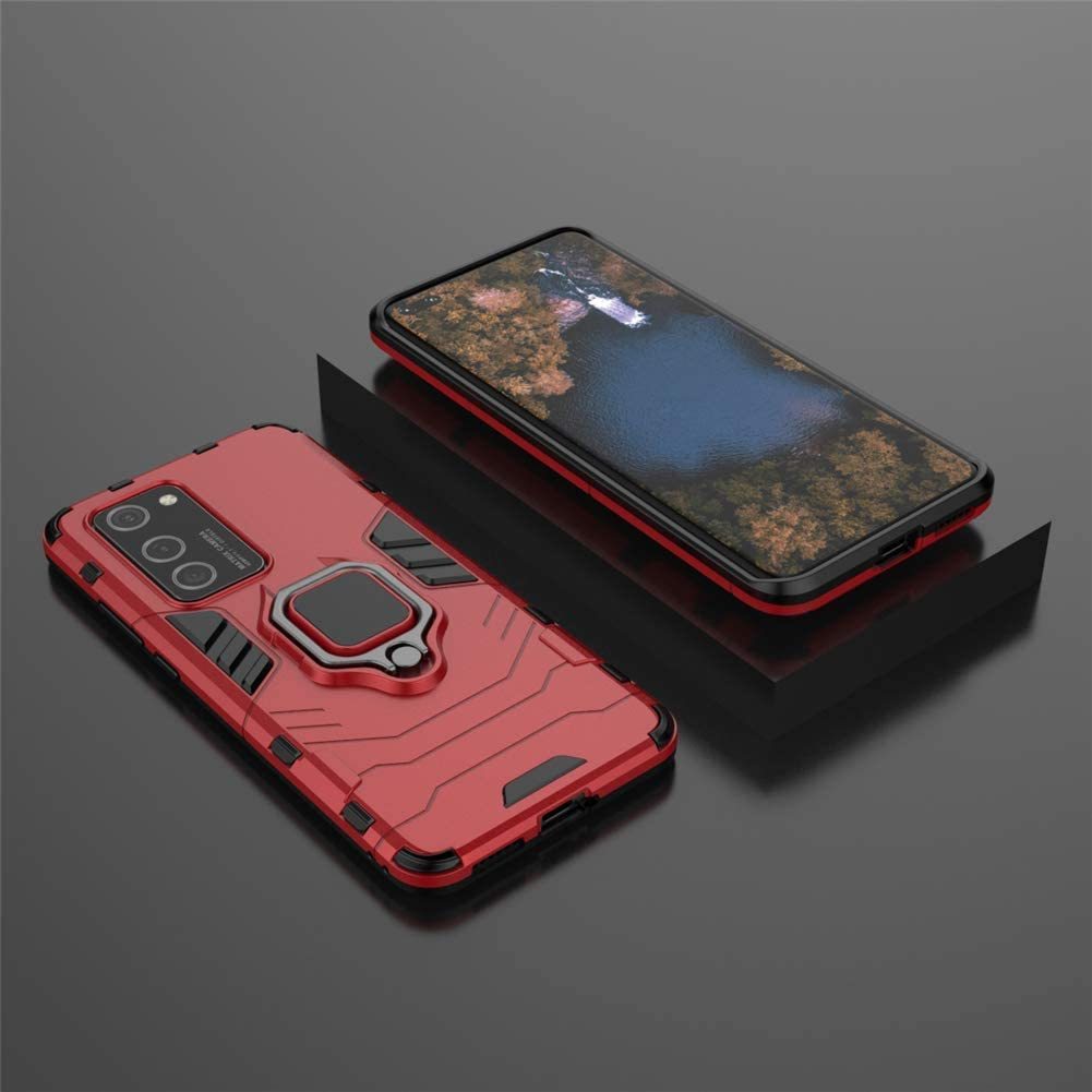 Huawei P40 Pro Rugged Tough Case Shockproof Hybrid Cover RED
