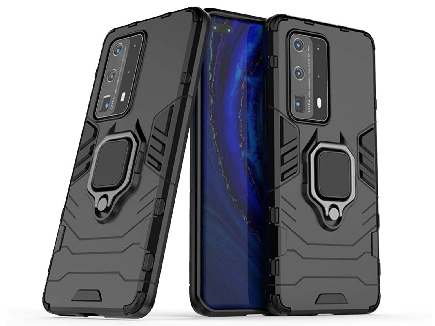 Huawei P40 Pro Plus Rugged Tough Case Shockproof Hybrid Cover BLACK