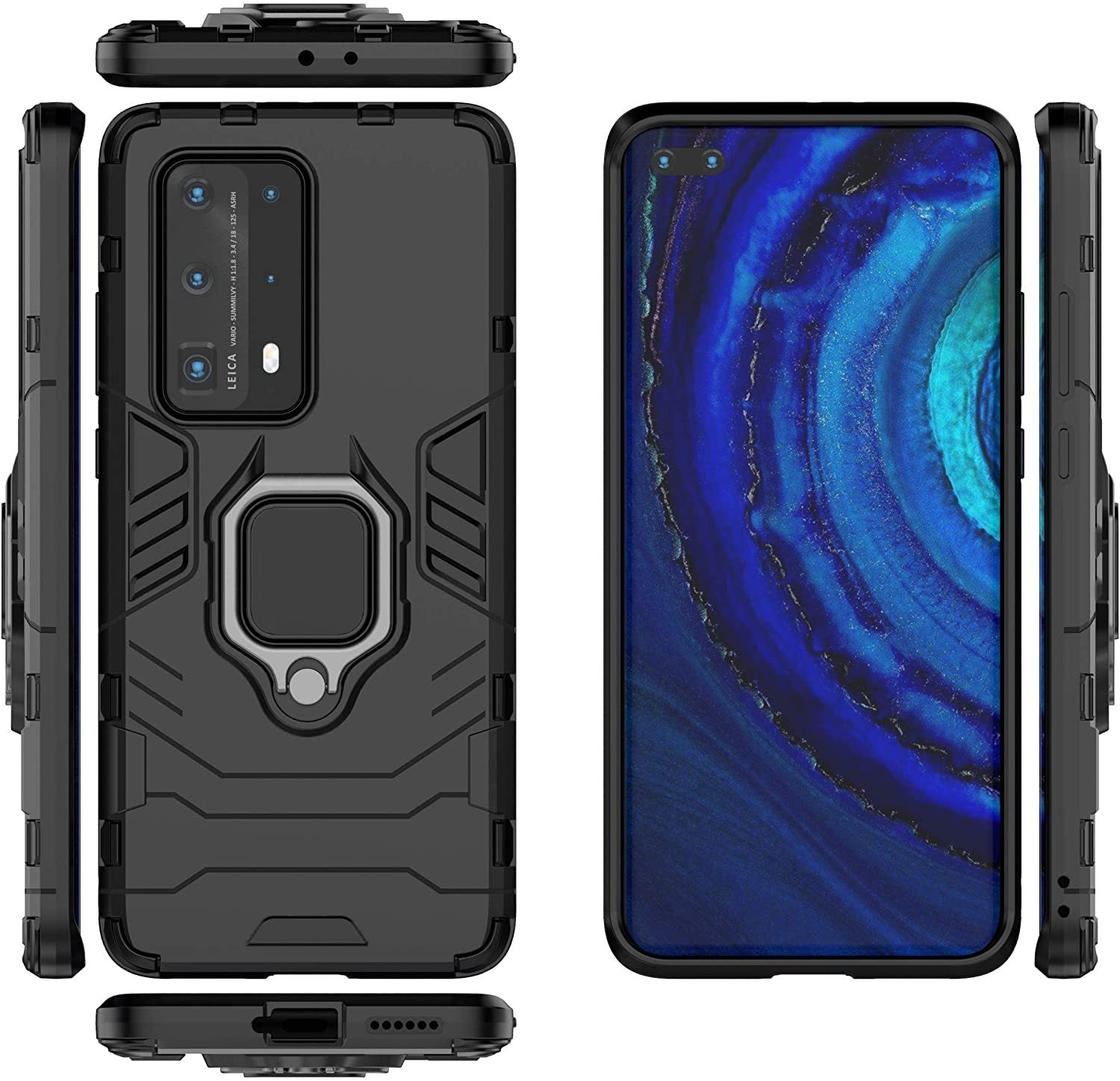 Huawei P40 Pro Plus Rugged Tough Case Shockproof Hybrid Cover BLACK