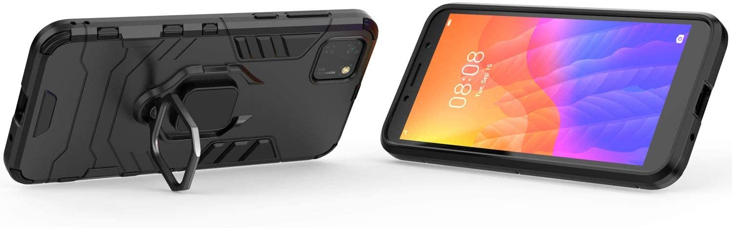 Huawei Y5P Rugged Tough Case Shockproof Hybrid Cover BLACK