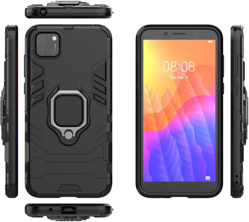 Huawei Y5P Rugged Tough Case Shockproof Hybrid Cover BLACK