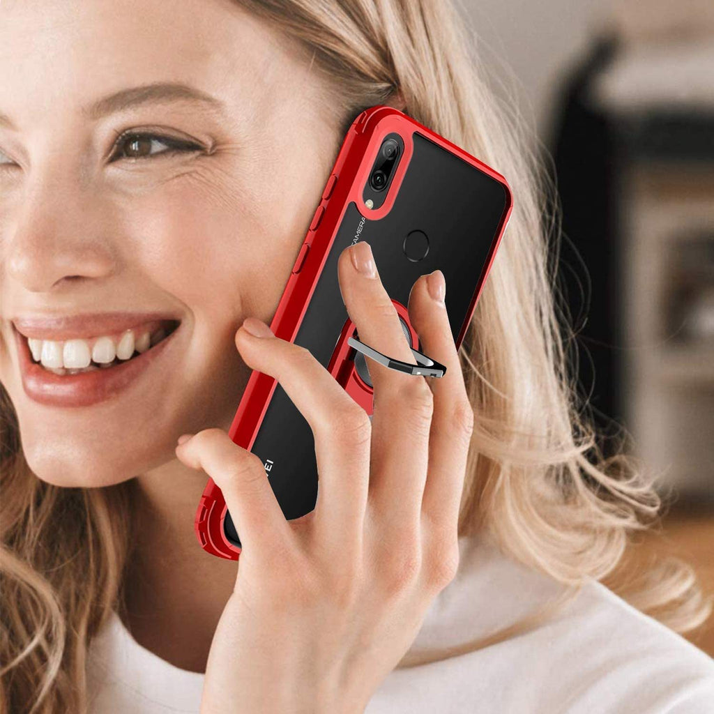 Huawei Y6s Rugged Tough Case Shockproof Hybrid Cover RED
