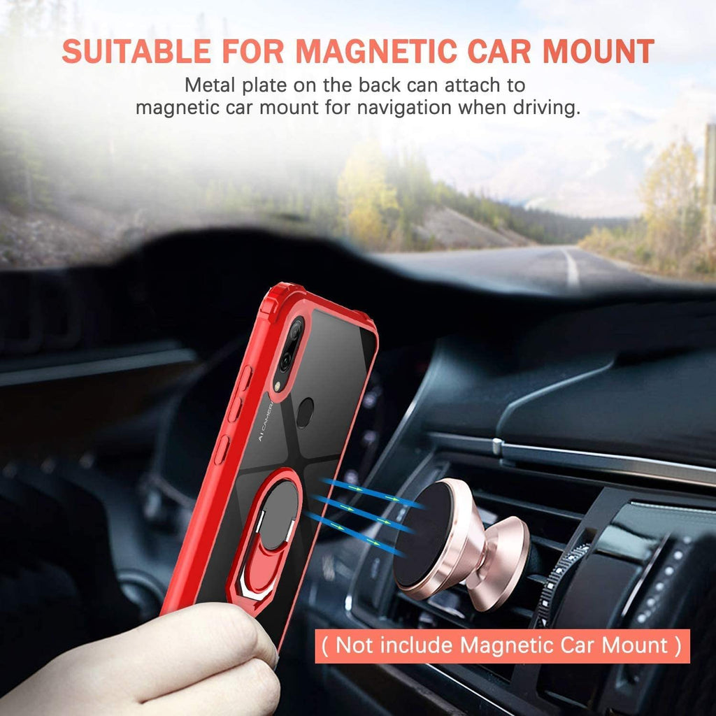 Huawei Y6s Rugged Tough Case Shockproof Hybrid Cover RED