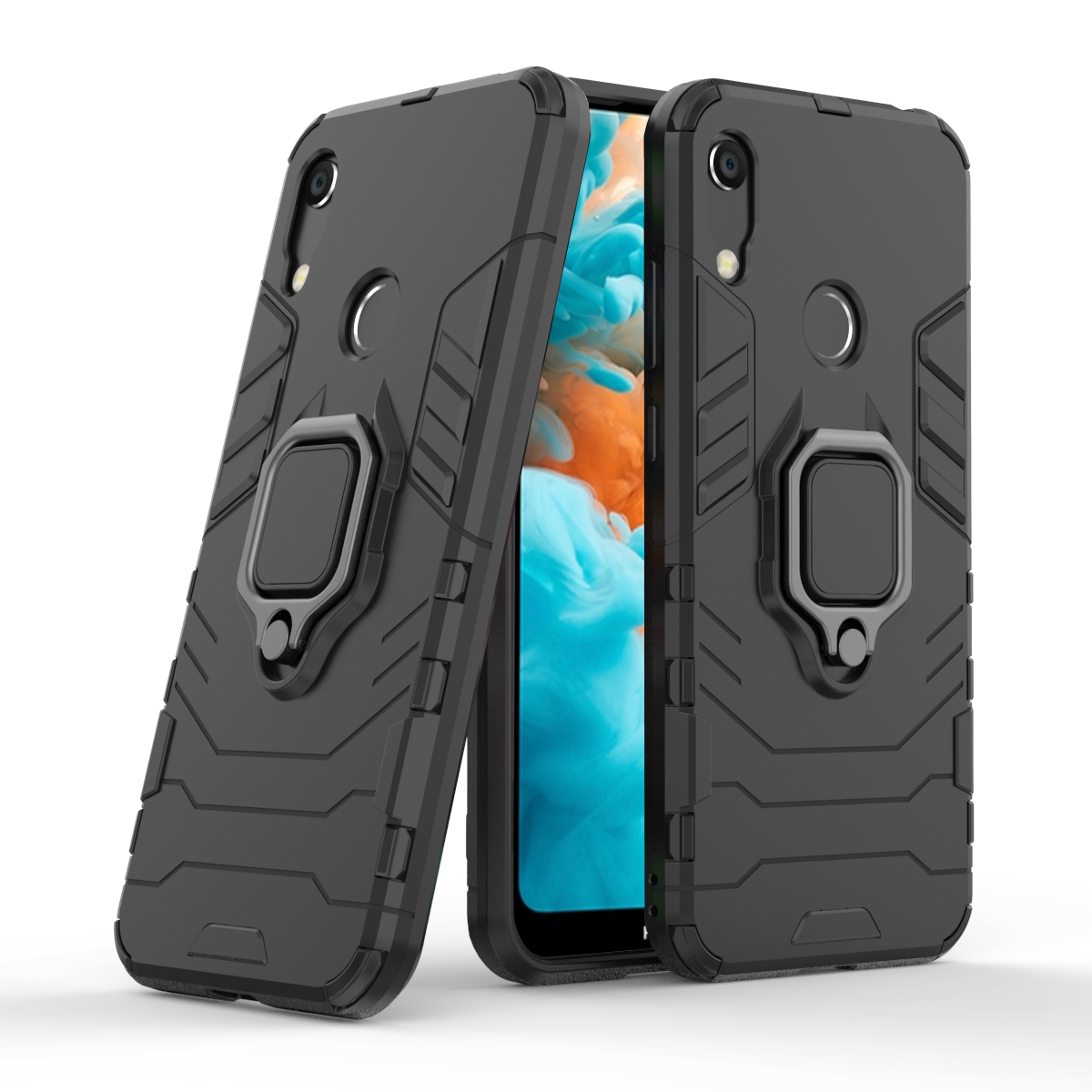 Huawei Y6S Rugged Tough Case Shockproof Hybrid Cover BLACK