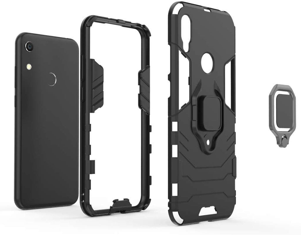 Huawei Y6S Rugged Tough Case Shockproof Hybrid Cover BLACK