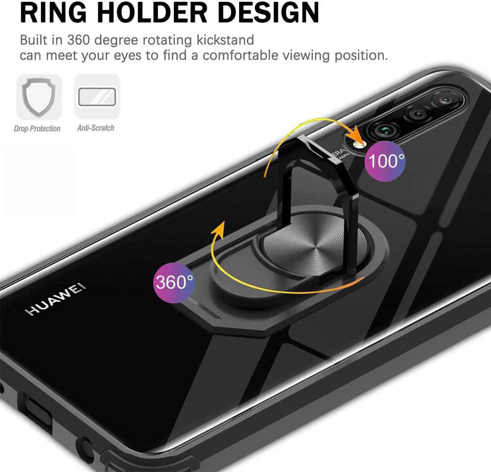 Huawei Y9s Rugged Tough Case Shockproof Hybrid Cover BLACK
