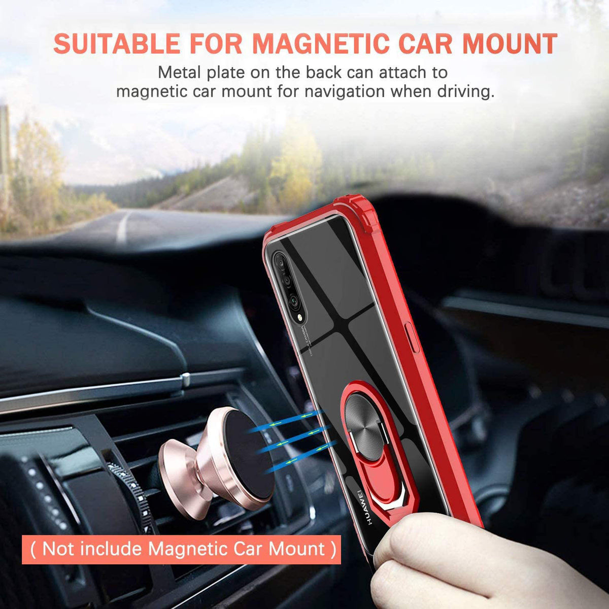 Huawei Y9s Rugged Tough Case Shockproof Hybrid Cover RED