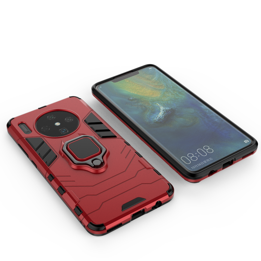 Huawei Mate 30 Rugged Tough Case Shockproof Hybrid Cover RED