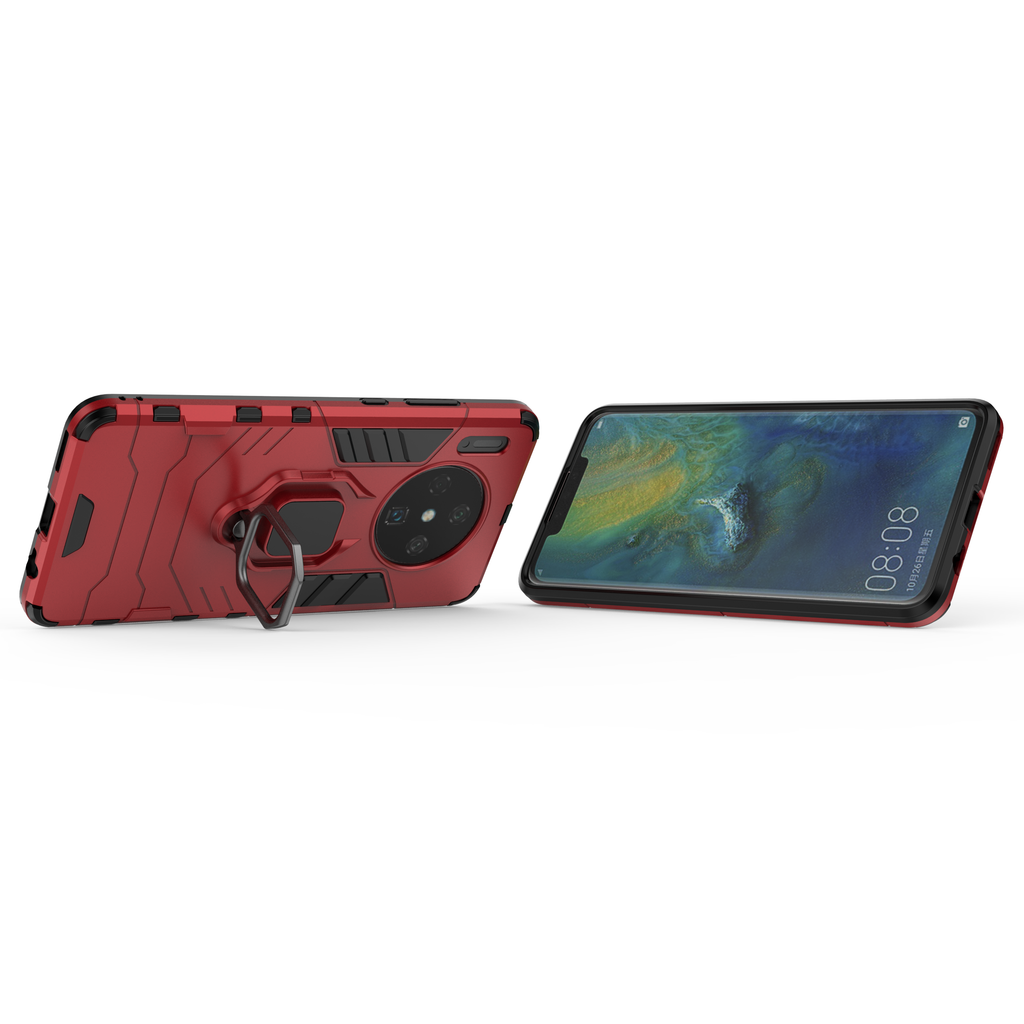 Huawei Mate 30 Rugged Tough Case Shockproof Hybrid Cover RED