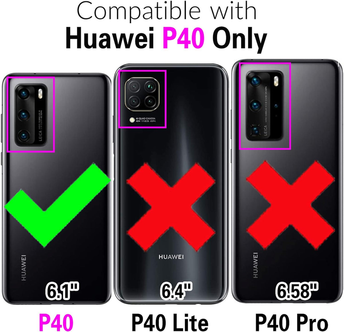 Huawei P40 Rugged Tough Case Shockproof Hybrid Cover RED