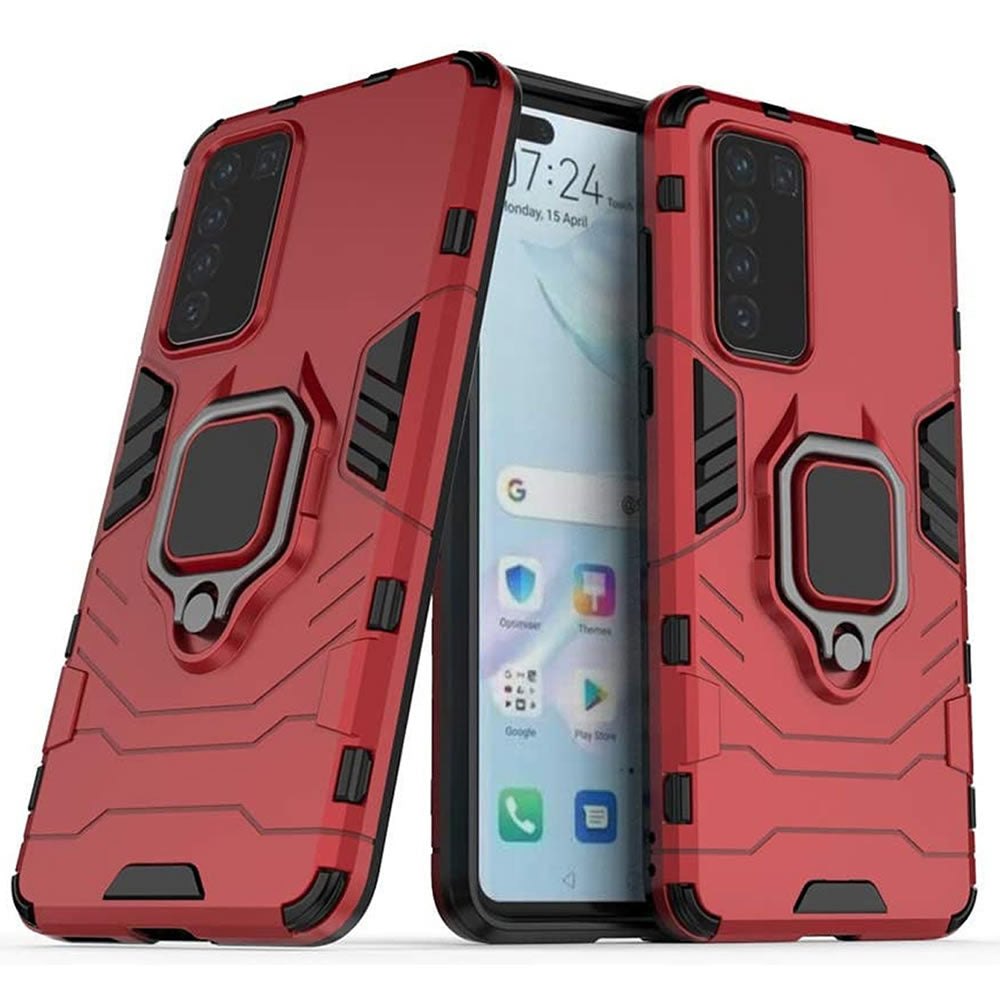 Huawei P40 Rugged Tough Case Shockproof Hybrid Cover RED