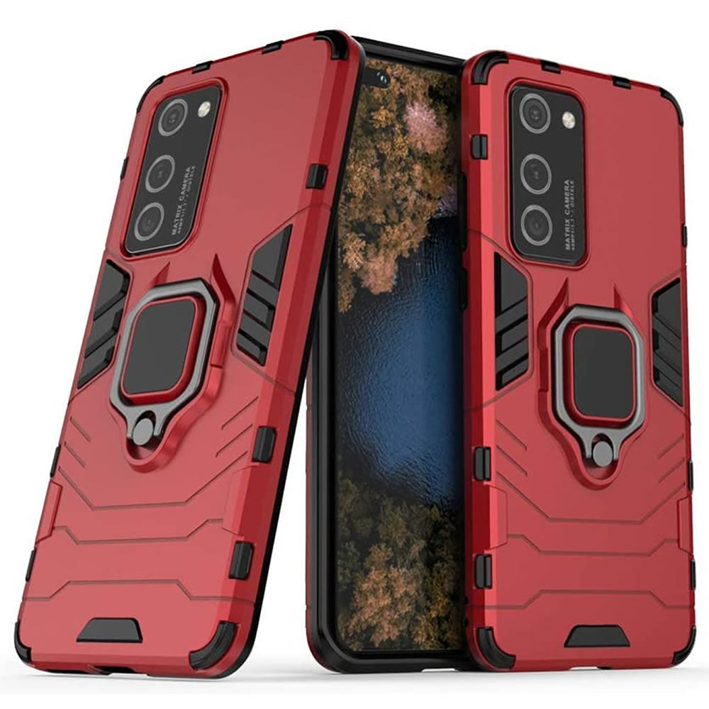 Huawei P40 Pro Rugged Tough Case Shockproof Hybrid Cover RED