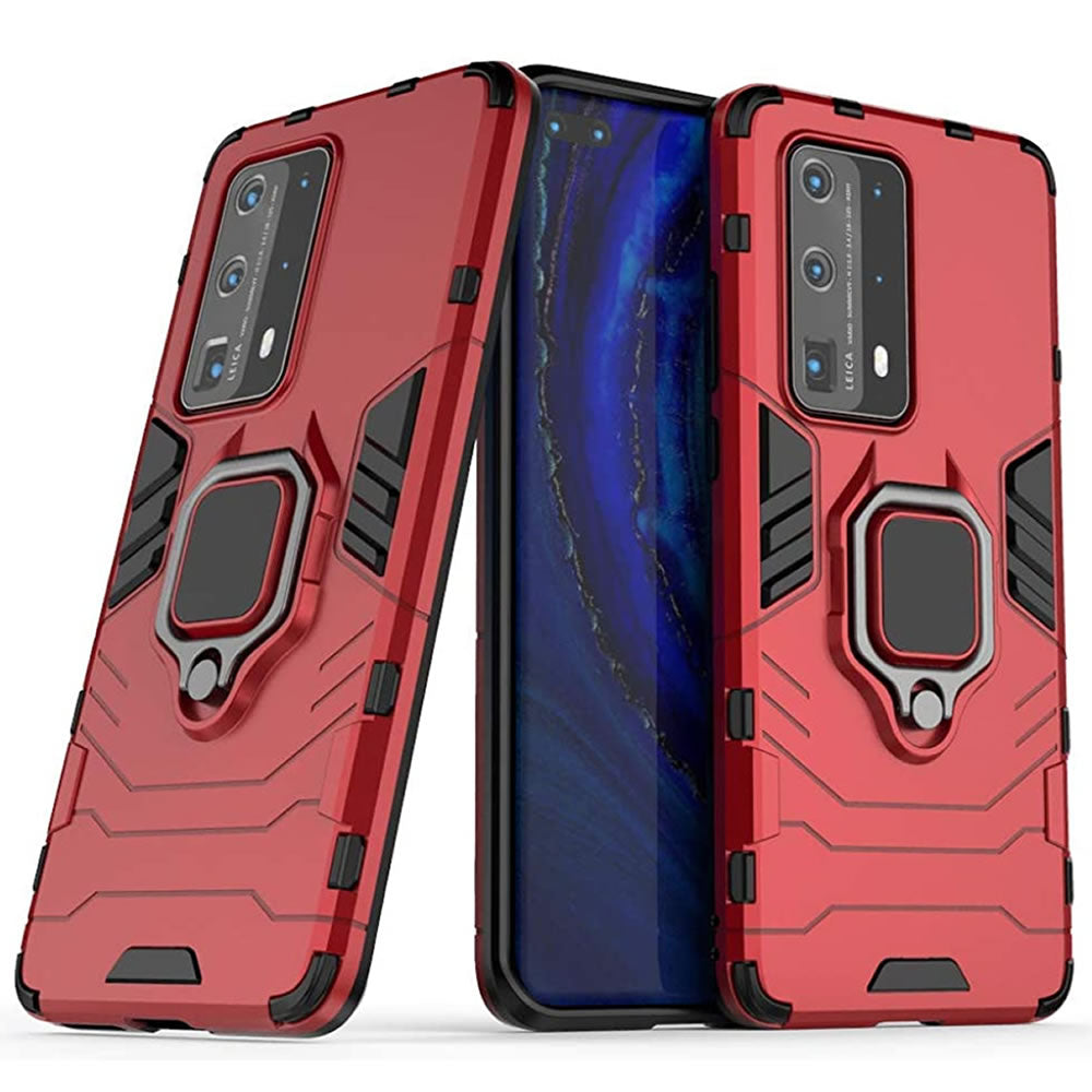 Huawei P40 Pro Plus Rugged Tough Case Shockproof Hybrid Cover RED